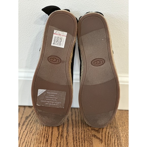 UGG NWOT Womens Size 5 Perrie Black Cotton Ballet Flats Shoes - Picture 2 of 4